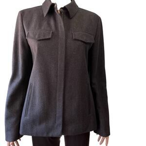 J. Crew Womens Wool Blend Jacket M Vintage Military Winter Preppy Minimalist